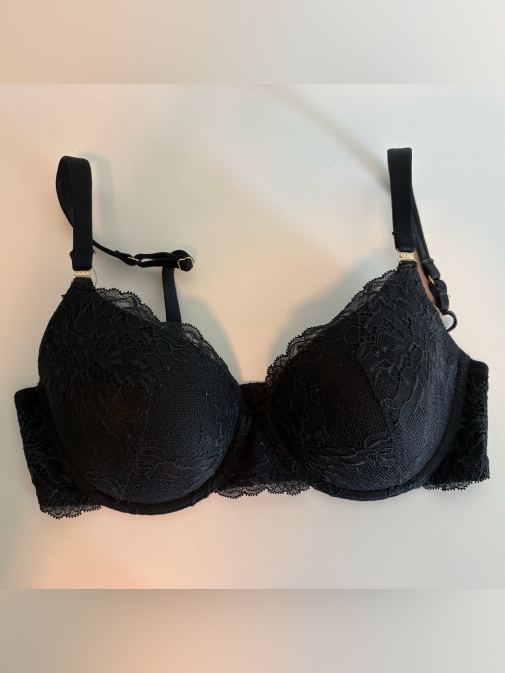 La Senza Black Lace Bra 34C Full Coverage
